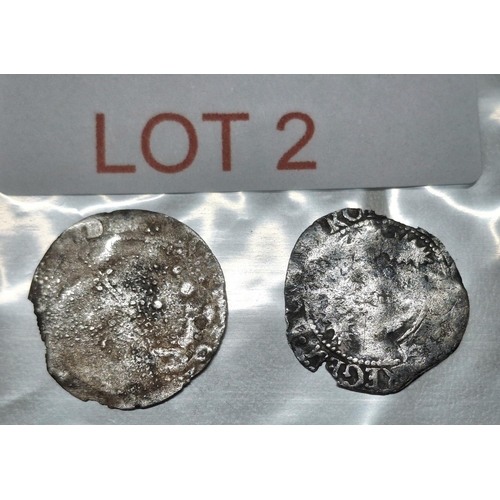 2 - Two unidentified medieval silver coins (2)