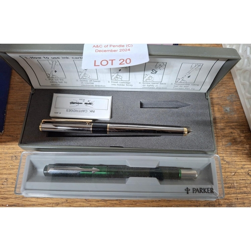 20 - Cased Parker pen and another cased pen (2)