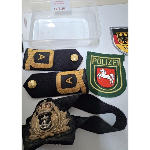 26 - Quantity of military and Police epaulettes, British and European (Qty)