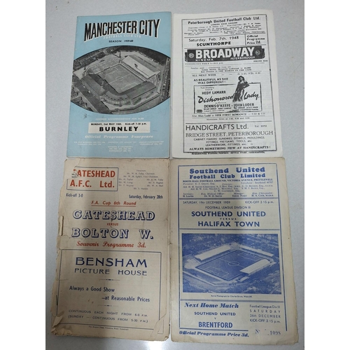 29 - Four old football programmes to include Burnley away at Manchester City 2nd May 1960 - this was the ... 