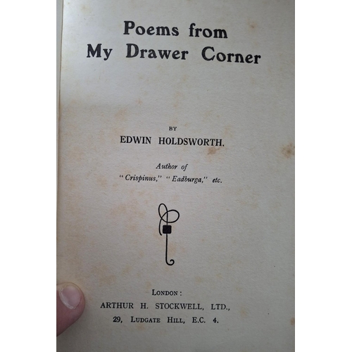 36 - RARE LOCAL BOOK, early 20thC Poems from my Drawer Corner by local Pendle man Edwin Holdsworth includ... 