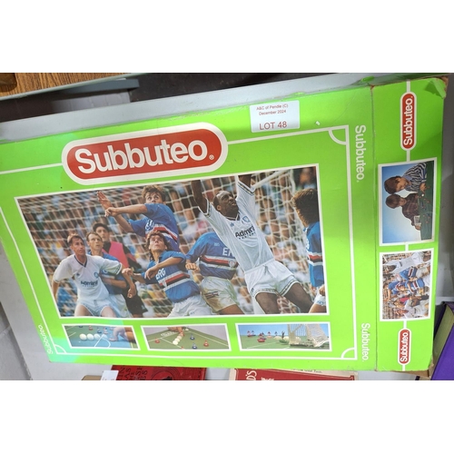 48 - Boxed Subbuteo, appears pretty much complete apart from a few players broken or missing