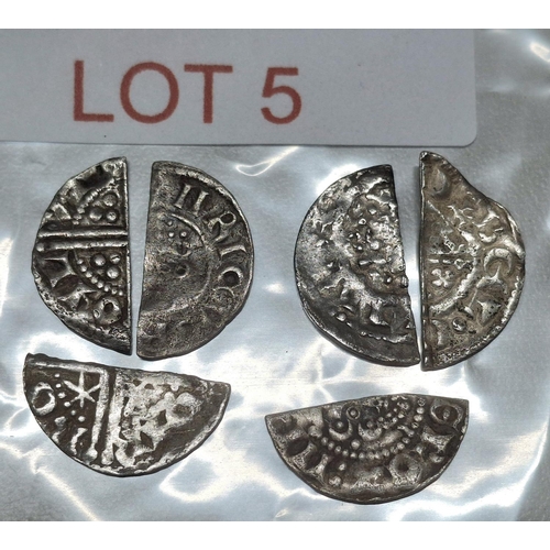 5 - Collection of six medieval half silver coins (6)