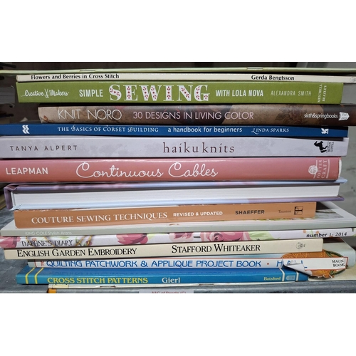 143 - Large quantity of books relating to learning to sew and embroider (Qty)