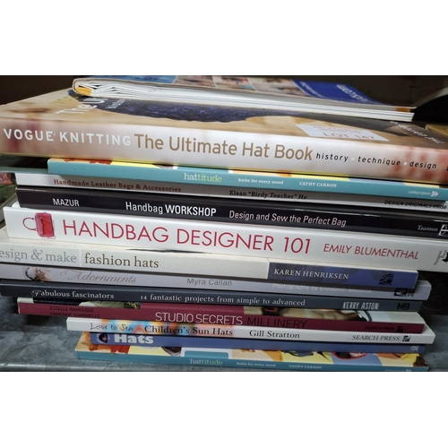 147 - Large quantity of books relating to hat and hand-bag design (Qty)