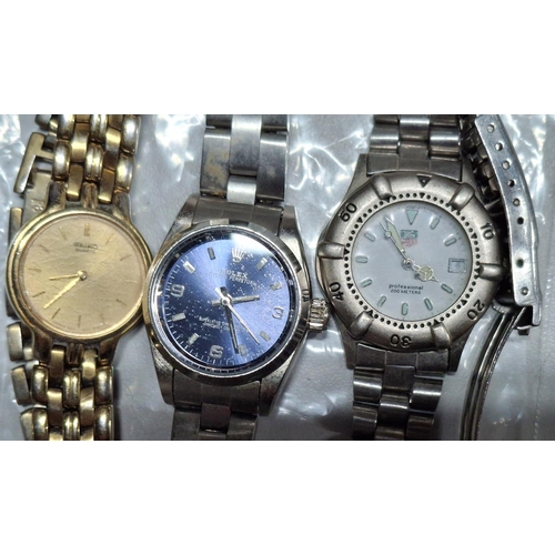 185 - Three metal strapped wristwatches including Seiko (3)