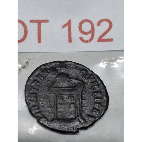 192 - Very old bronze coin, possibly Roman