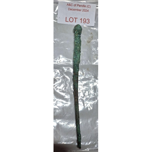 193 - Roman era copper hair pin