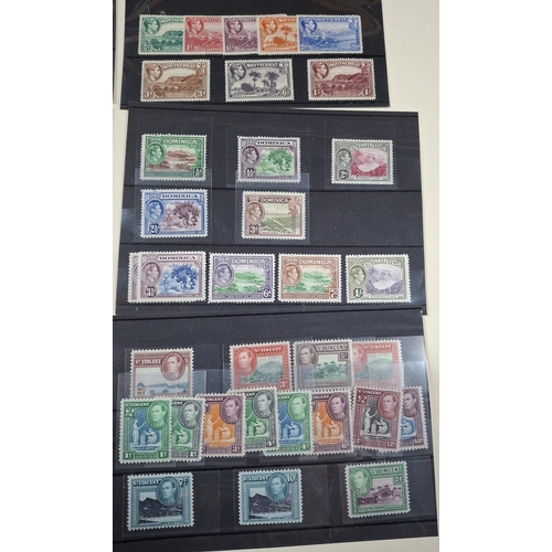 199 - Seven dealer sheet containing MU/unused unmounted various KGVI West Indies sets and stamps (7)