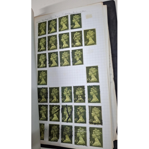 201 - Black folder containing a large quantity of used Machins including some regional definitives (Qty)