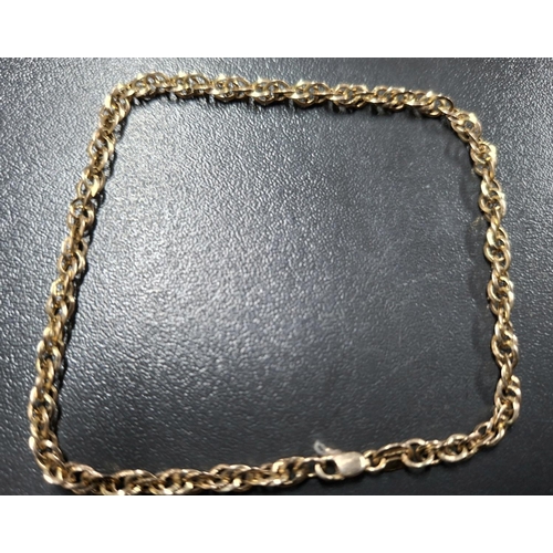 51 - Three 9ct yellow gold bracelets including one with a lock clasp (3),

6.4 grams