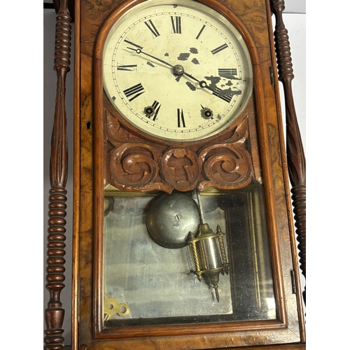 108 - Lovely wall clock, Ansonia Clock Company 1851 USA