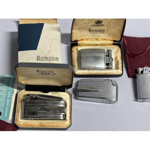 127 - Four vintage Ronson lighters, 2 boxed (4)