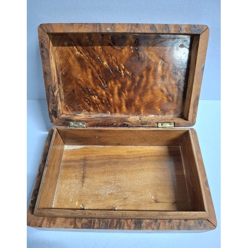 142 - Fine quality burr wood box

19x6x12