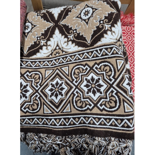 158 - Two Welsh woolen blankets and another similar (3)