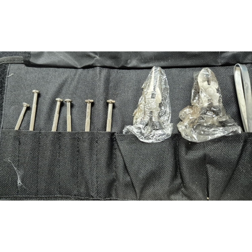 178 - Pouched set of repair tools including screwdrivers with inter-changeable heads and pliers etc