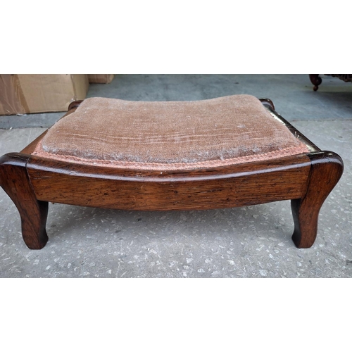 182 - Late Georgian rosewood padded footstool