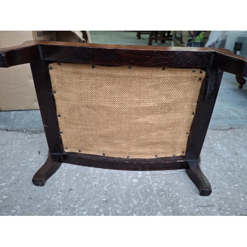 182 - Late Georgian rosewood padded footstool