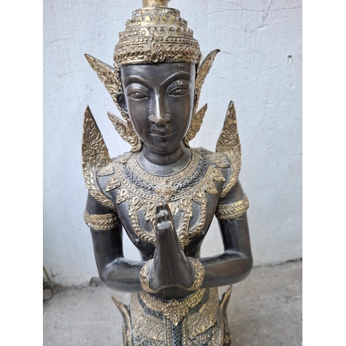 184 - Large Thai gilded bronze figure in prayer,

Approx 46cm tall