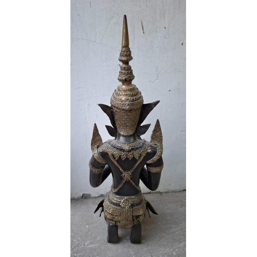 184 - Large Thai gilded bronze figure in prayer,

Approx 46cm tall