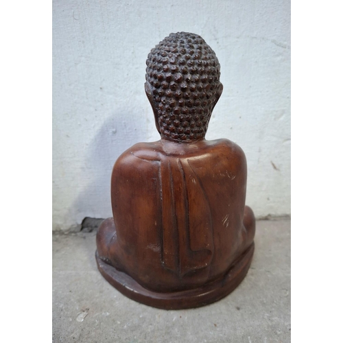 186 - 20thC resin of seated Buddha