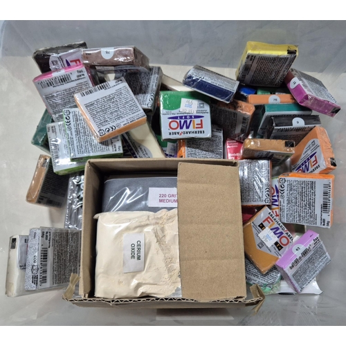 192 - Box full of FIMO soft clay and other materials for potters (Qty)