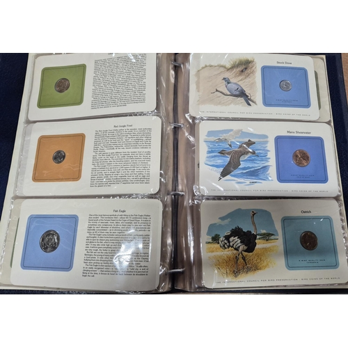 198 - The International council for bird preservation containing cards for many birds each with a coin fro... 