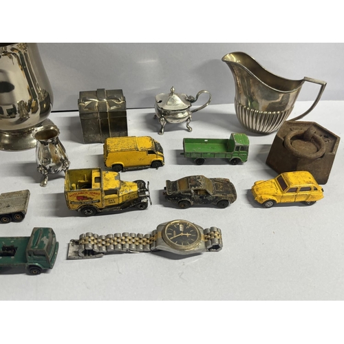 219 - Old Cars, Kodak camera, Citizen watch and some metalware