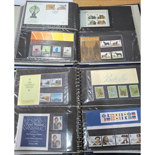 253 - Three albums containing mainly 1990s stamp packs and related FDCs, approx 80 stamp packs (Qty)