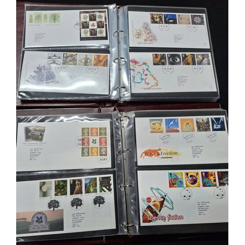 256 - Nine official Royal Mail FDC albums containing GB FDC 1980s-2011 not complete but huge amount