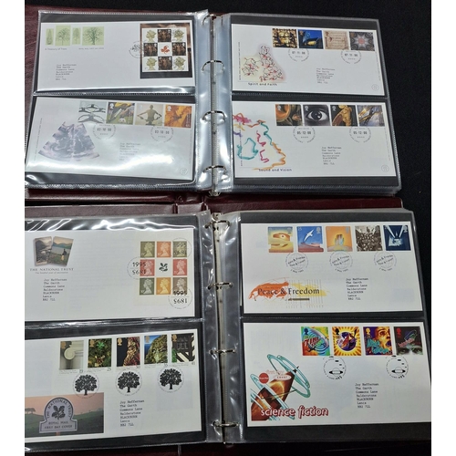 256 - Nine official Royal Mail FDC albums containing GB FDC 1980s-2011 not complete but huge amount