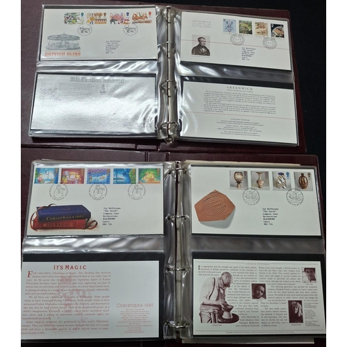 256 - Nine official Royal Mail FDC albums containing GB FDC 1980s-2011 not complete but huge amount