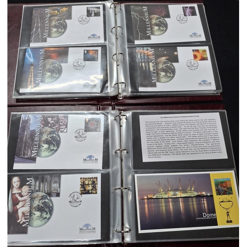 257 - Two Royal Mail official albums containing Millennium FDC (Qty)