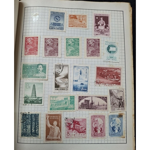 258 - Four various albums containing GB and world stamps with good quantity of China together with some lo... 