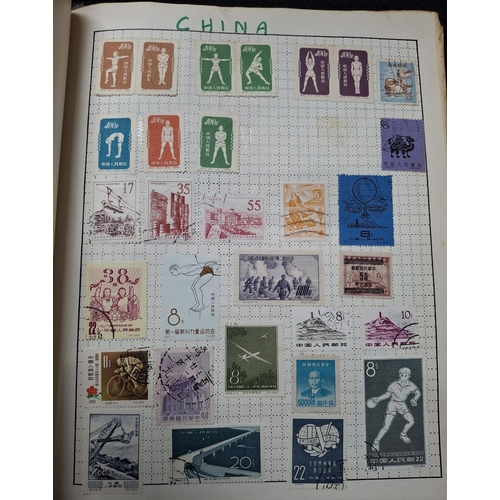 258 - Four various albums containing GB and world stamps with good quantity of China together with some lo... 