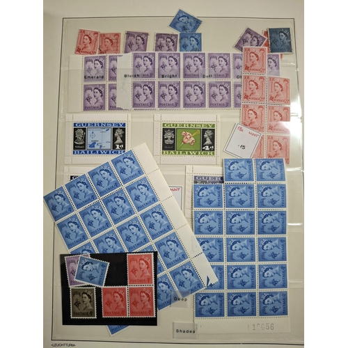 273 - Black boxed German stamp album containing Guernsey 1970s (incomplete) together with some pre-decimal... 