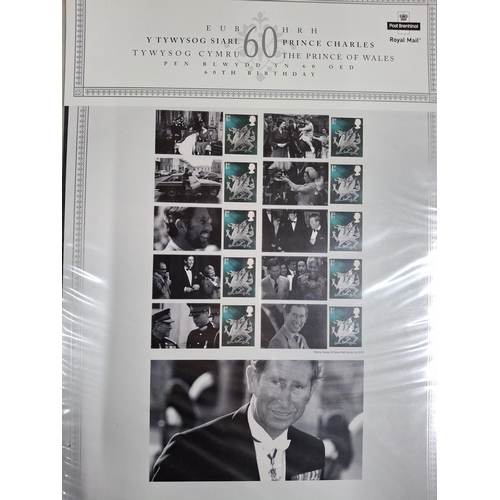 275 - Two GB QEII smiler sheets, HRH Prince Charles' 60th birthday with 10 first class stamps and 2010 Mak... 