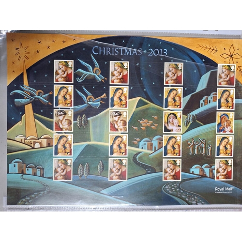 276 - Two GB QEII smiler sheets, both Christmas themed including the 2013 sheet (2)