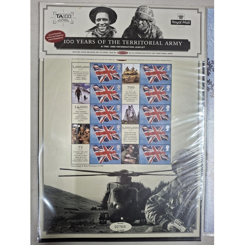 278 - Two GB QEII smiler sheets, one, 100 years of the TA with 10 1st class stamps, the other, Ice Sculptu... 