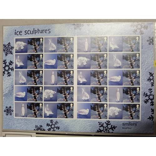 278 - Two GB QEII smiler sheets, one, 100 years of the TA with 10 1st class stamps, the other, Ice Sculptu... 