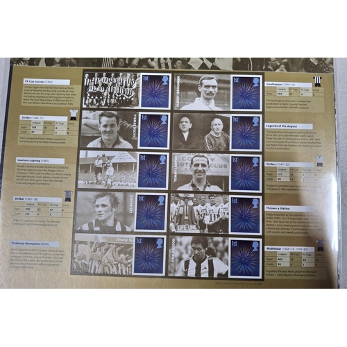 279 - Rare 2012 GB QEII smiler sheet celebrating Notts County 150 years