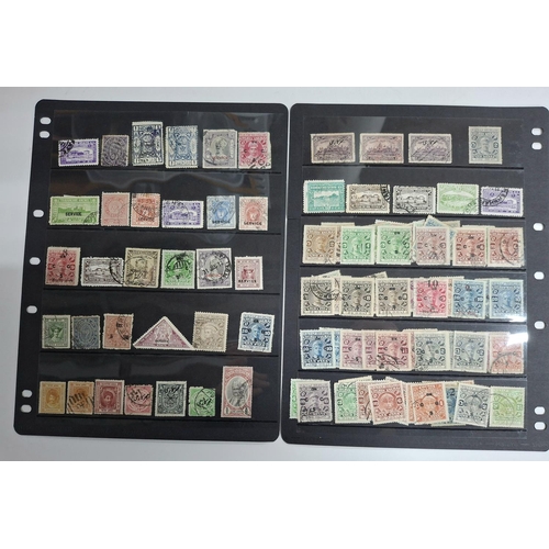 281 - Two double-sided hagner sheets containing 19th and early 20thC Indian states, mainly used, Hyderabad... 