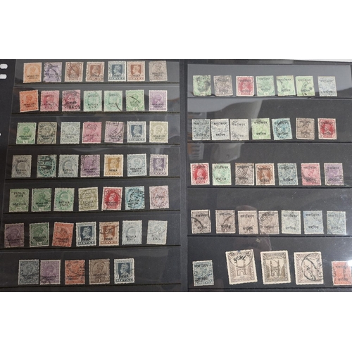 291 - Four double-sided hagner sheets containing 19th and early 20thC Indian states, mainly used, Gwalior ... 