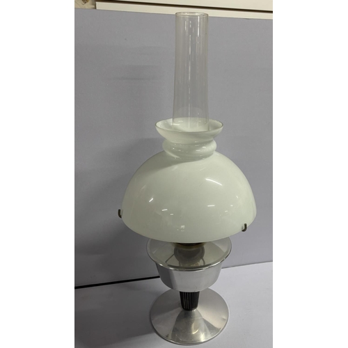 322 - Metal Oil lamp including White shade