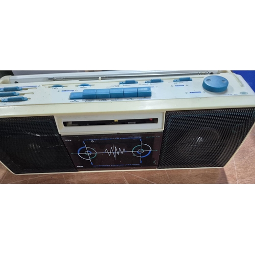 310 - Proline sound system with associated speakers and vintage ghetto blaster