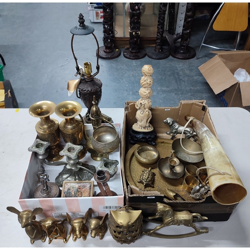 333 - Good collection of various brassware and metalware etc. (Qty)