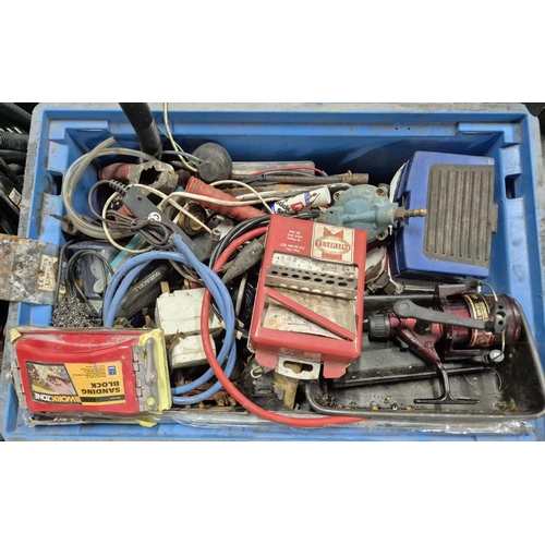 346 - Four boxes of various tools and electrical testing equipment (Qty)