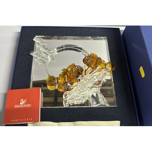 380 - Boxed Swarovski Mirror with fish in the style of a clown fish