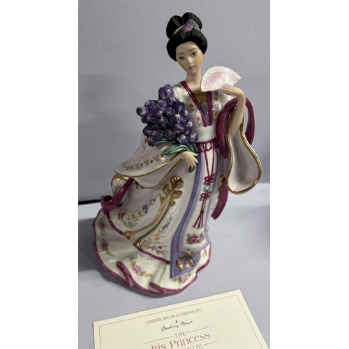 382 - Iris Princess with COA by Lena Lui, Danbury Mint