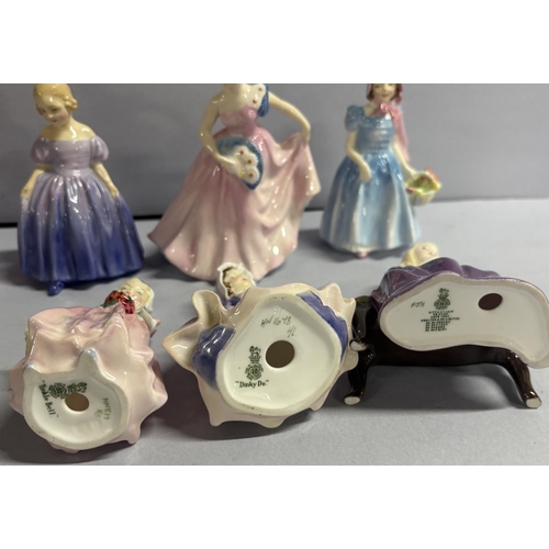 394 - 8 Royal doulton figures including 